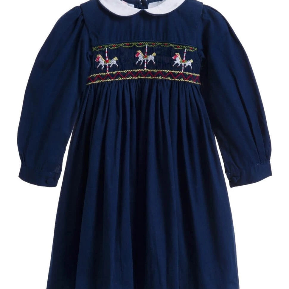 annafie london horse carousel smocked dress from tors childrens wear