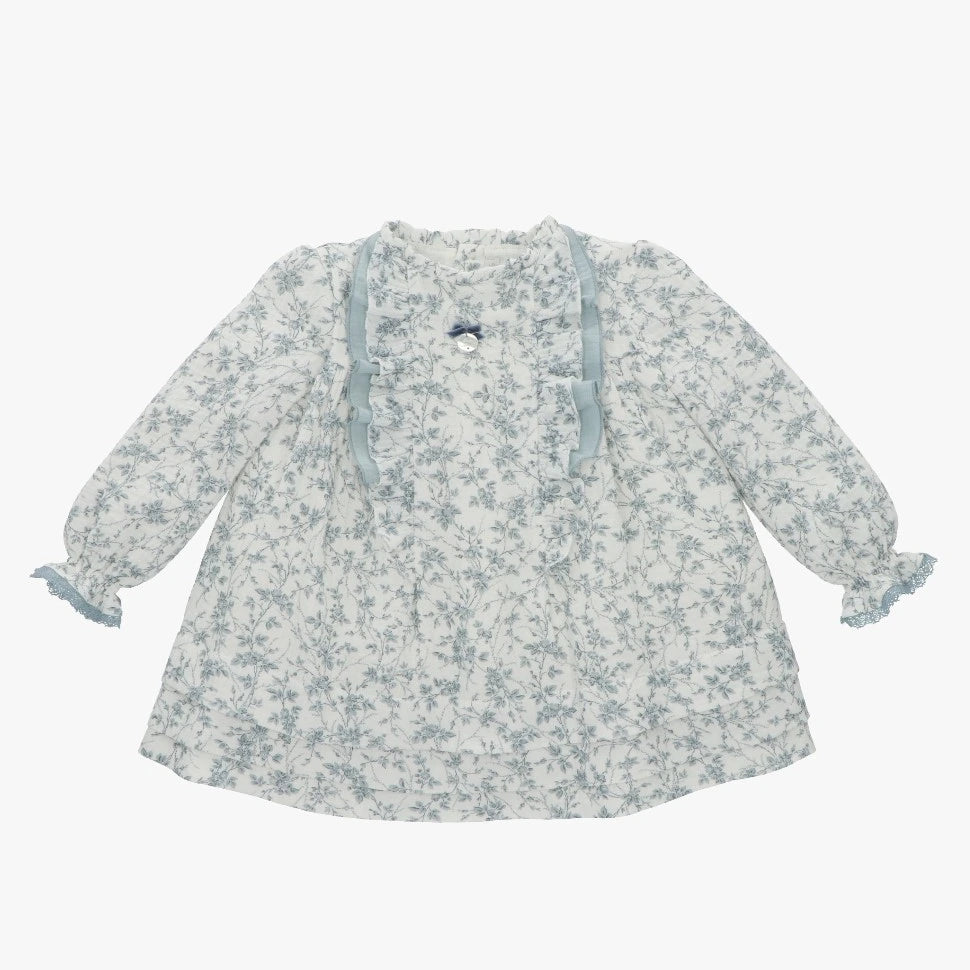 "Belle" Floral Print Dress from tors childrens wear aw23 collection by spanish brand martin aranda