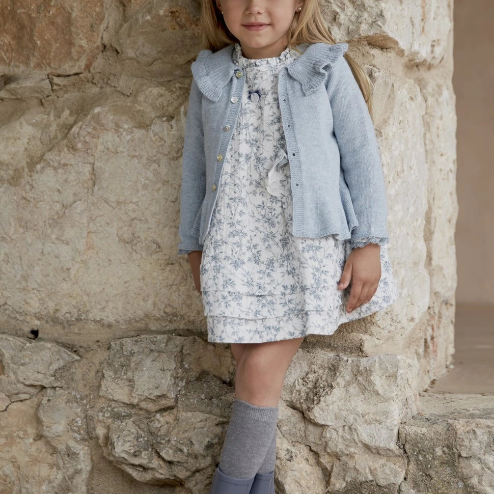 "Belle" Floral Print Dress from tors childrens wear aw23 collection by spanish brand martin aranda