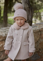 "Arabella" Faux Fur Collared Coat from tors childrens wear aw23 collection by spanish brand martin aranda