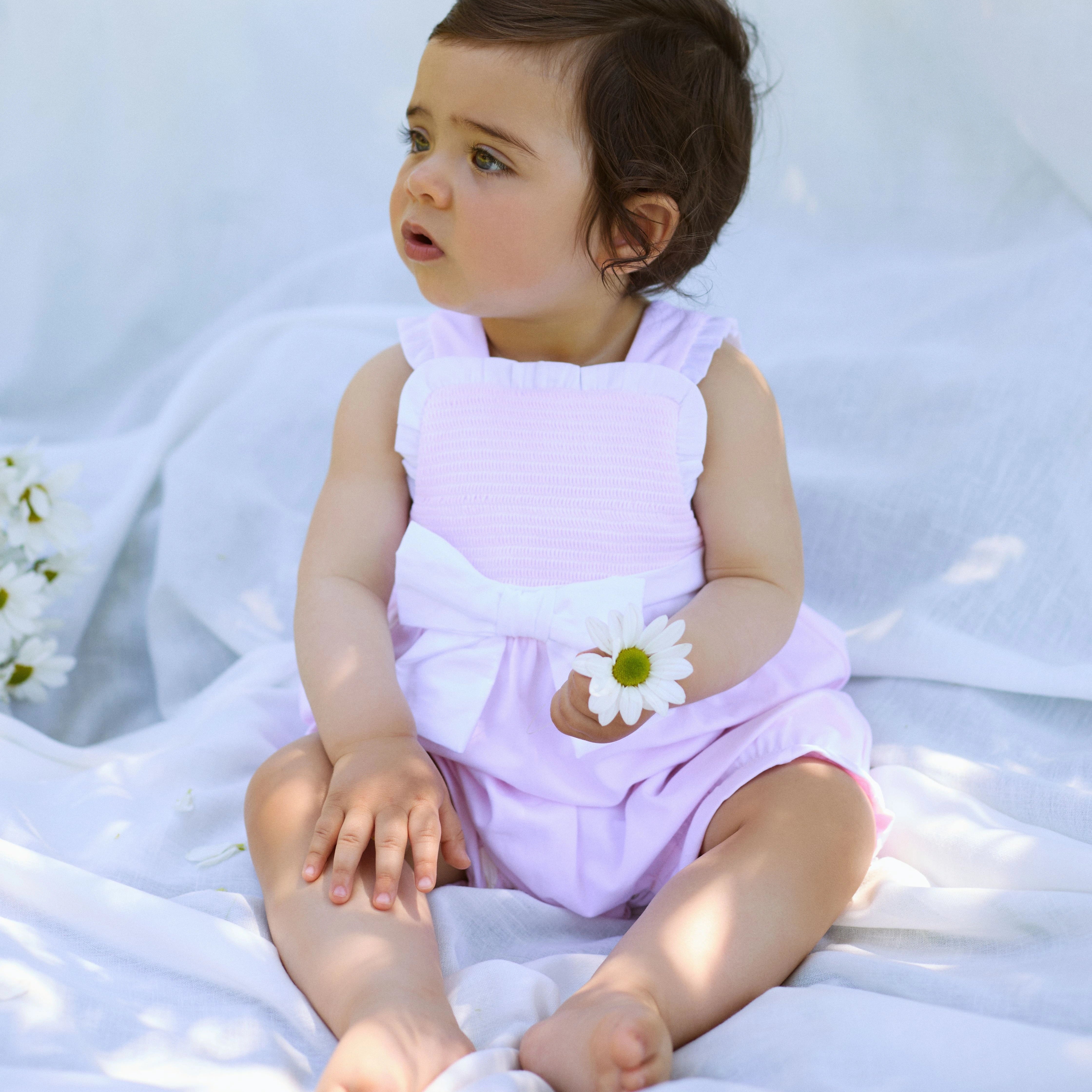 baby pink baby romper by deolinda