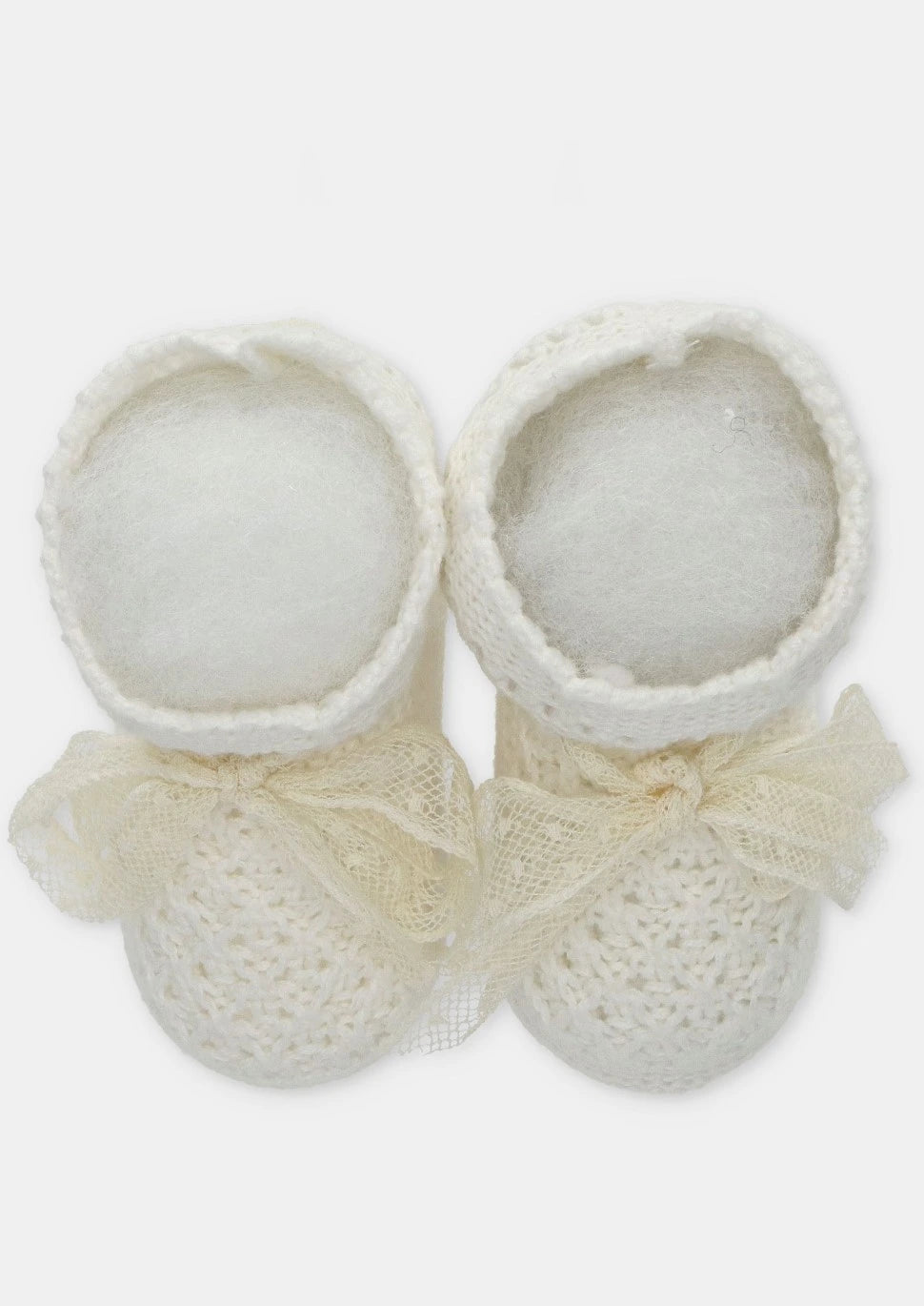 martin aranda lace knitted booties