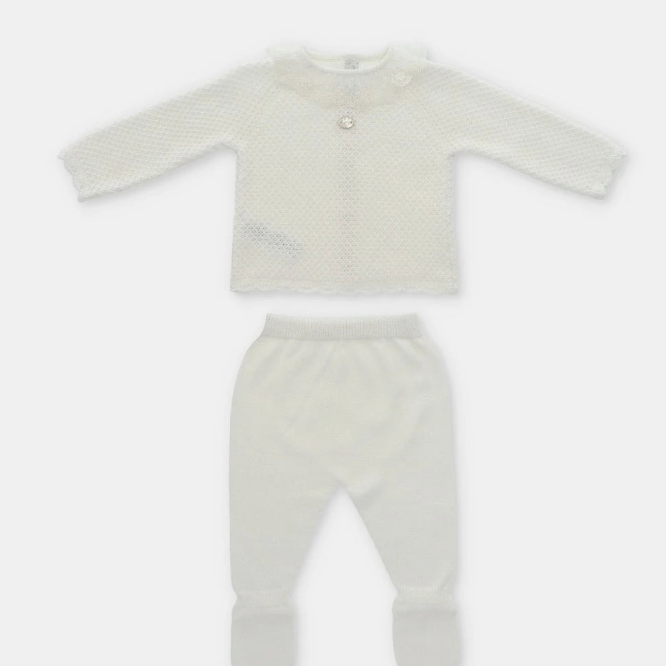 martin aranda "Alban" Girls Knit Baby Set