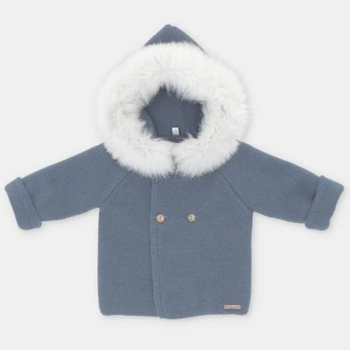 boys blue fur winter coat