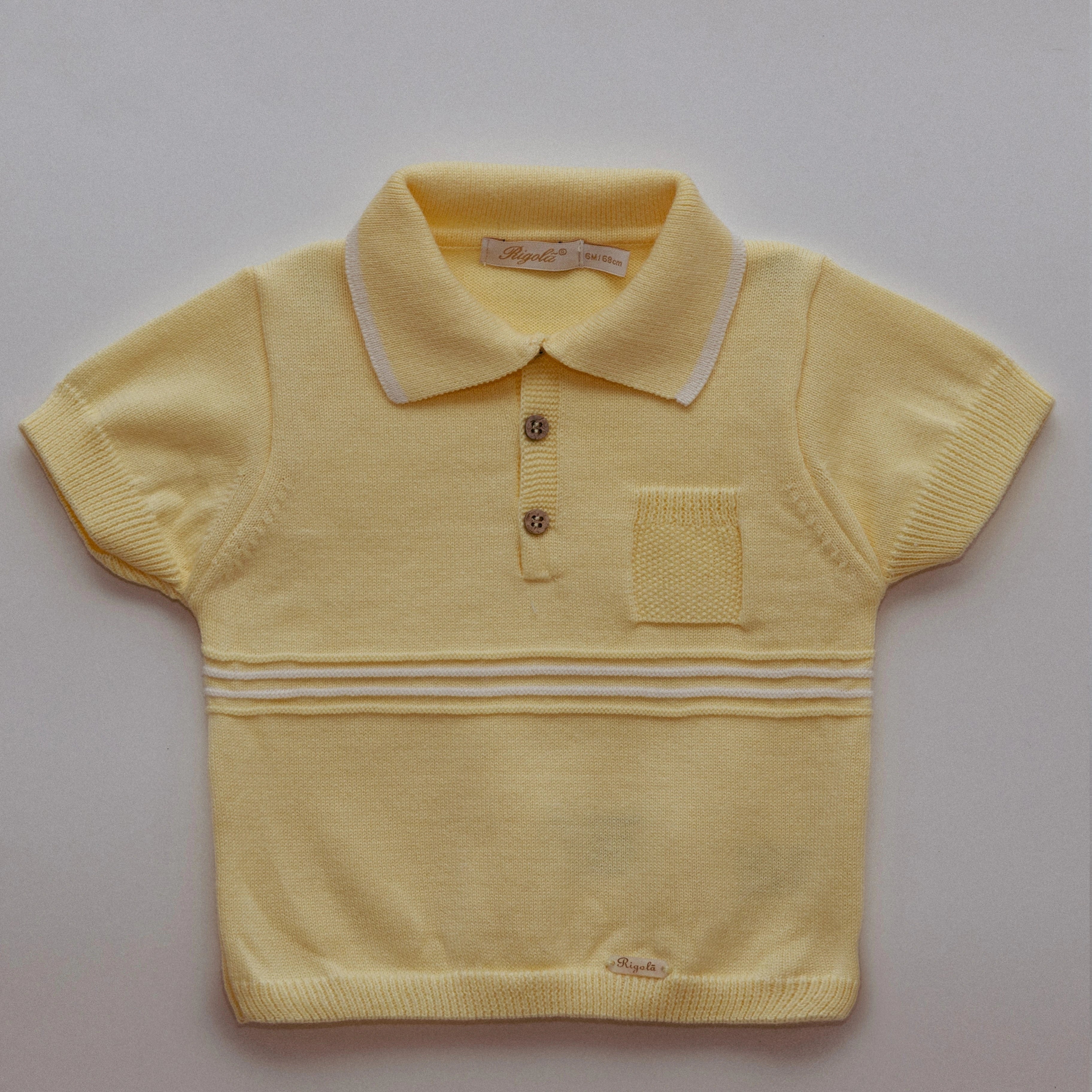 boys lemon polo shirt and shorts set