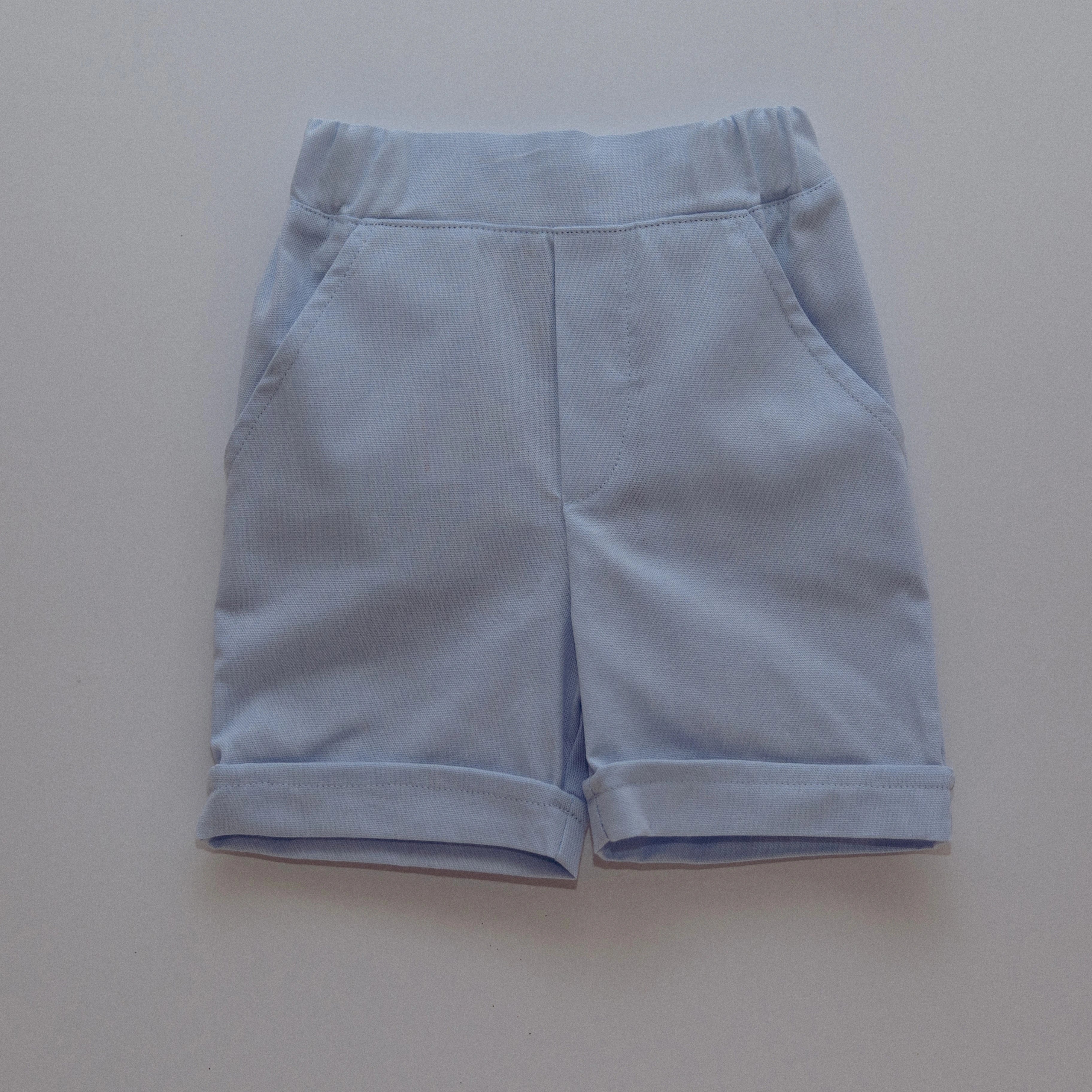 boys sky and white polo shirt and shorts by rigola