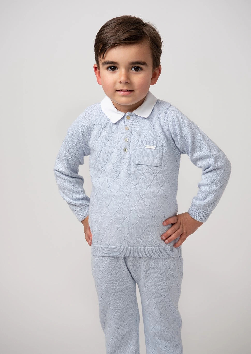 sky diamond kntted two piece set