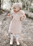 cozy Pink Faux Fur Hooded winter Coat