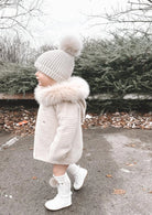 martin aranda beige single pom hat