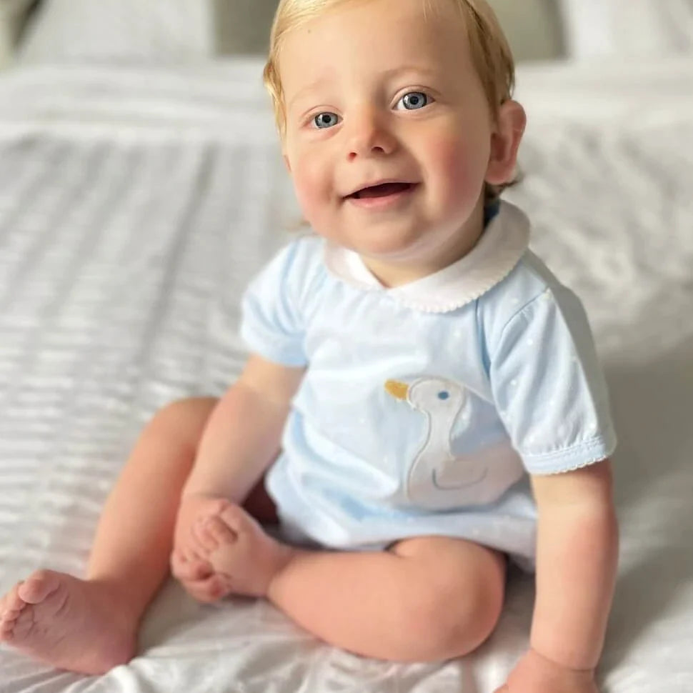 Sardon lil duck romper from tors childrens wear ss23 collection