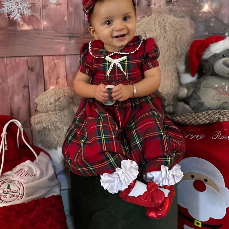 tors childrens wear tartan smocked heart dress and headband by caramelo kids
