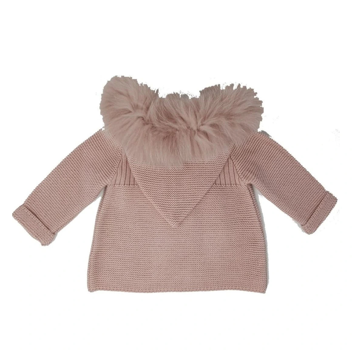 pink faux fur hooded martin aranda coat