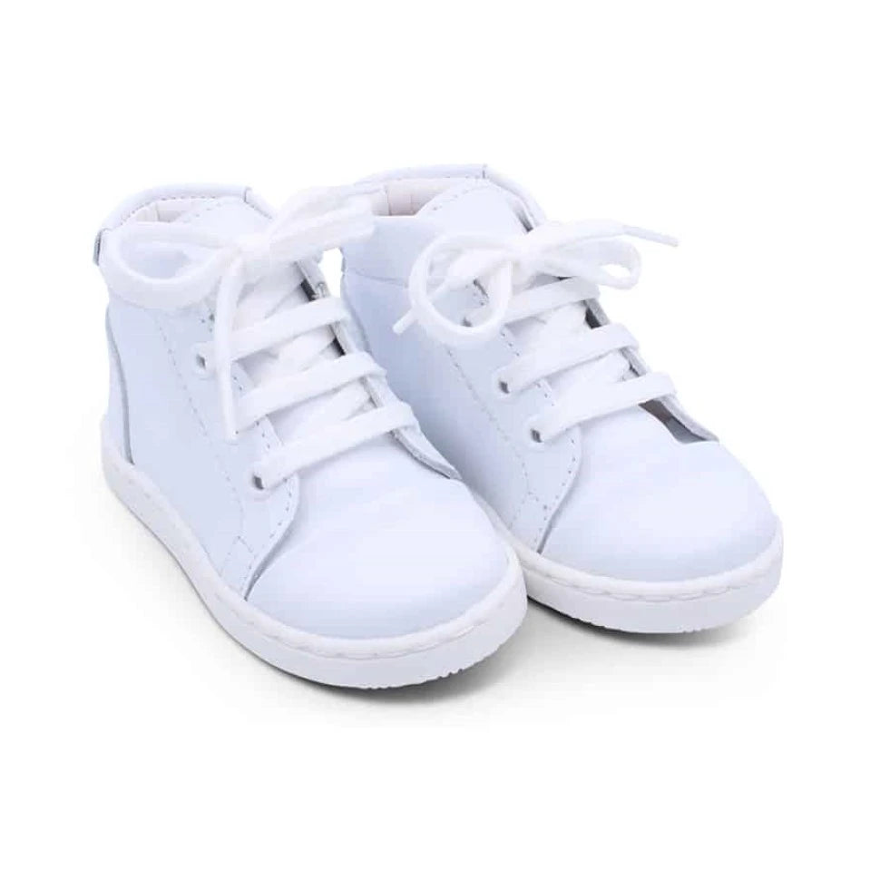 Danilo White Leather Boots - Tor's Children's Wear