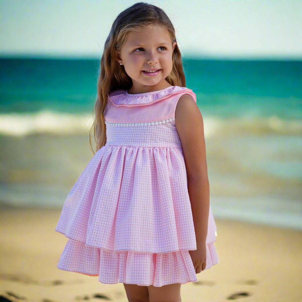 dbb collections Pink Gingham girls dress