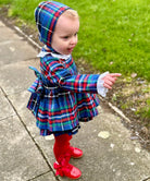 dbb collections red and blue tartan dress set
