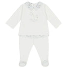 deolinda baby two piece jersey and pants with rocking horse motif