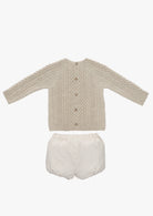 Knitted Jumper and Shorts Set from tors childrens wear aw23 collection by spanish brand martin aranda back
