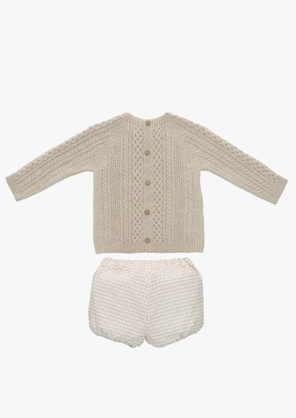 Knitted Jumper and Shorts Set from tors childrens wear aw23 collection by spanish brand martin aranda back