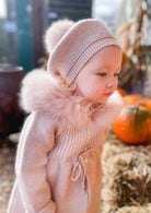 dusky pink single pom beret by martin aranda