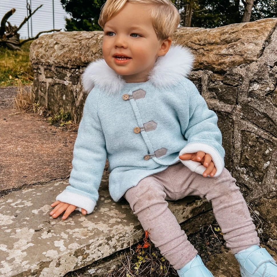 martin aranda sky faux fur hooded coat from tors childrens wear
