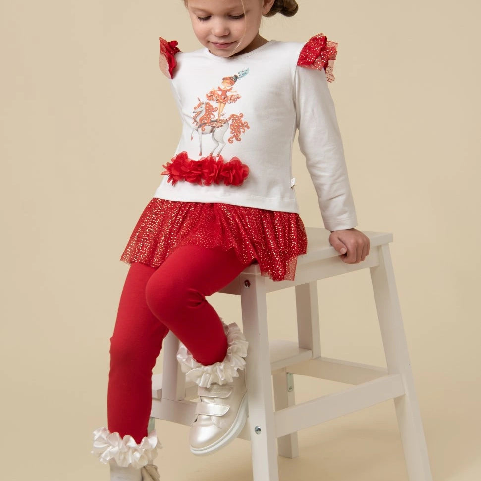 Red Dancer Glitter Legging Set - Tor's Children's Wear