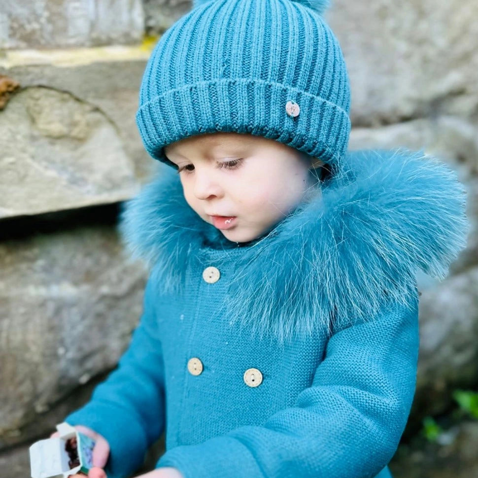 green martin aranda faux fur hooded coat from tors childrens wear