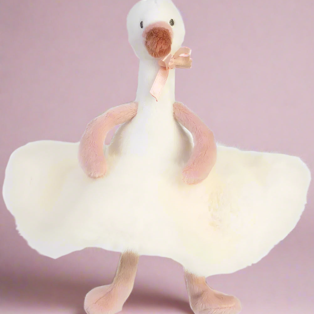 happy horse swan swizzle 18cm plush toy