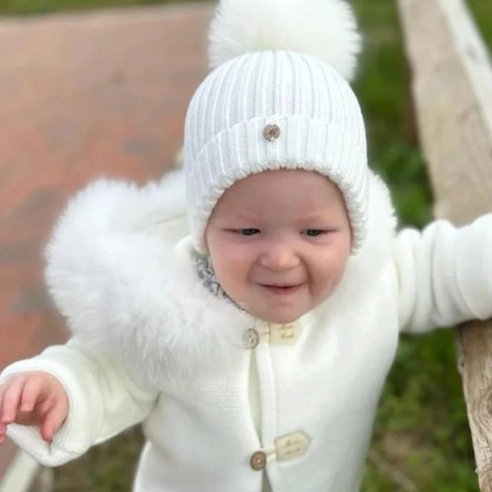 spanish brand martin aranda ivory hooded coat