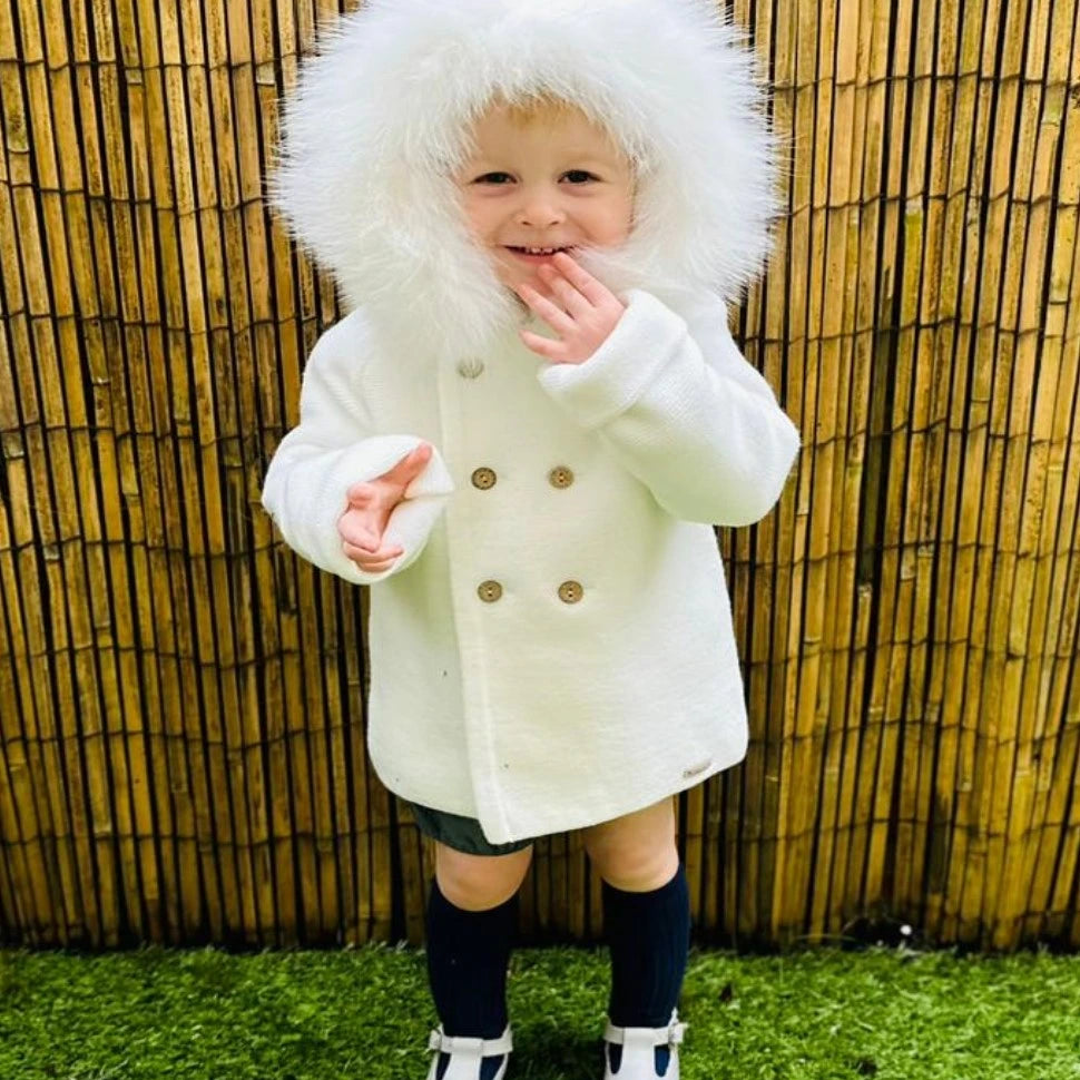 martin aranda faux fur hooded coat