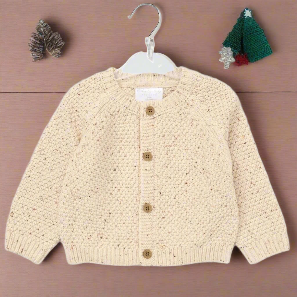 rock a bye boutique round neck knitted cardigan