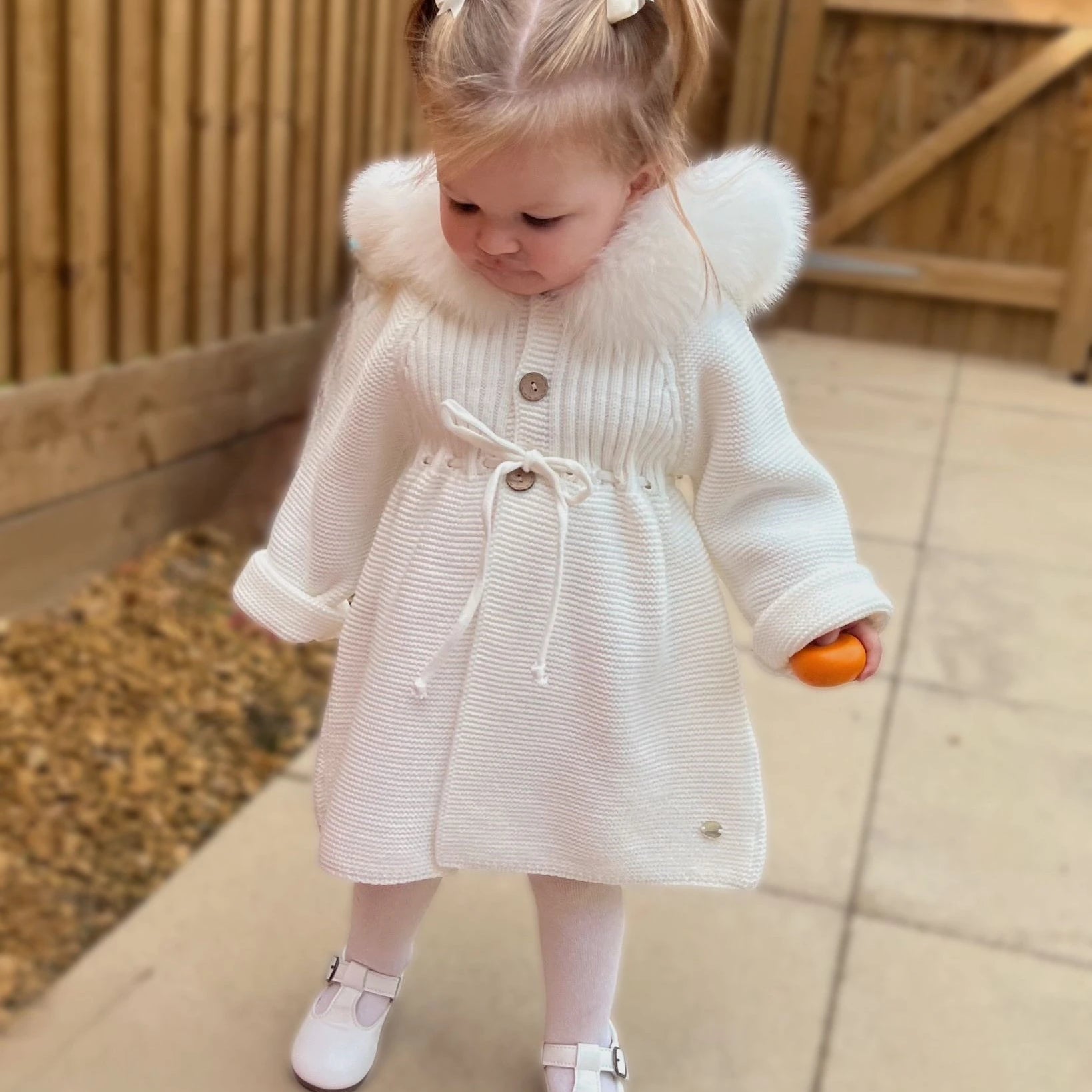 martin aranda ivory hooded coat