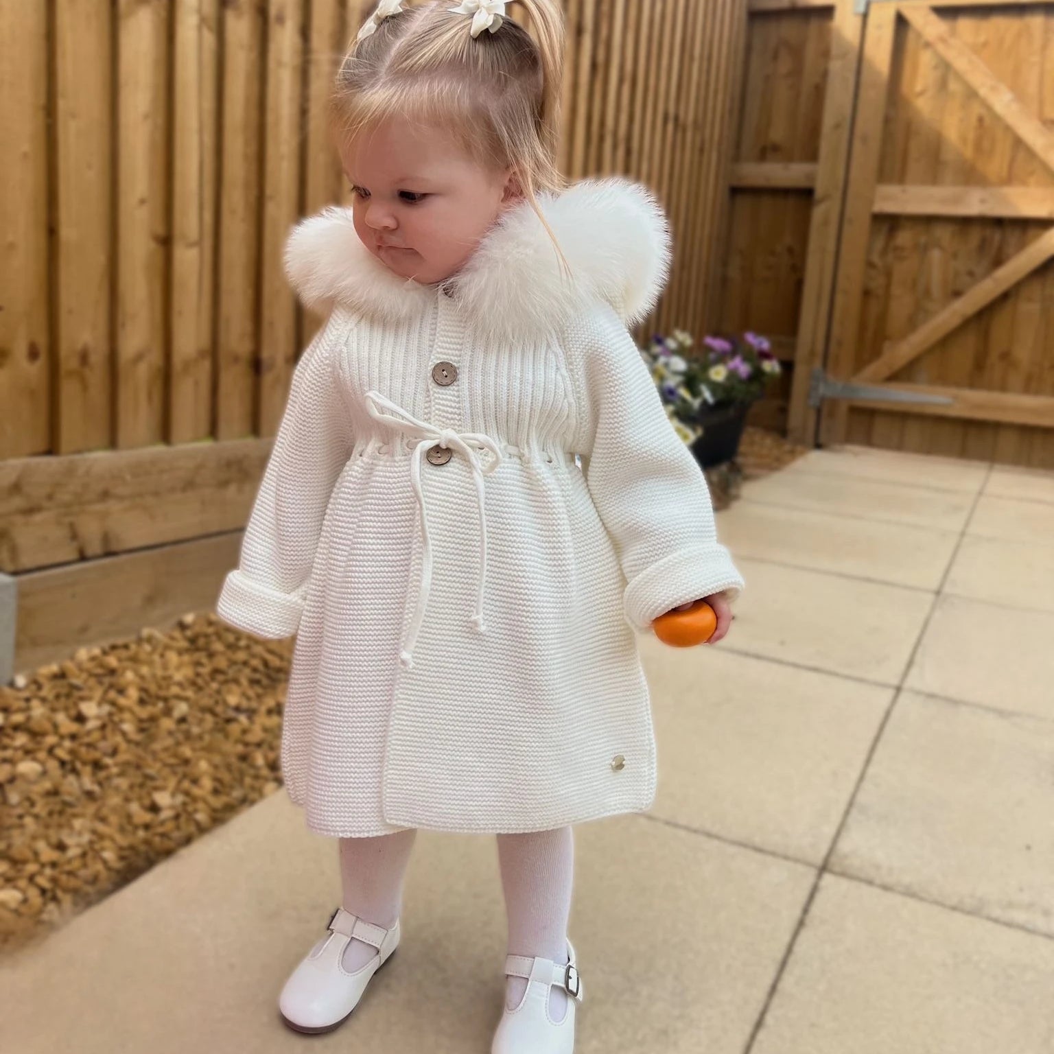 martin aranda ivory hooded coat