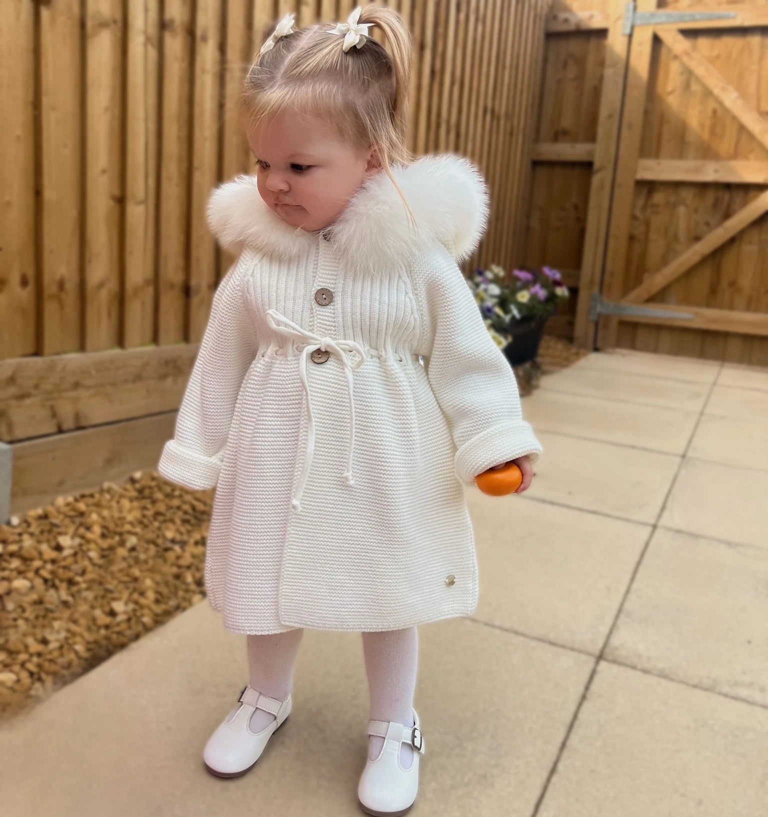 martin aranda ivory hooded coat