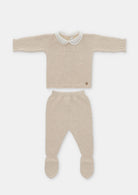 martin aranda "Mateo" Beige Knit Boys Set