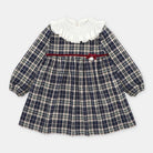 martin aranda navy tartan heather dress