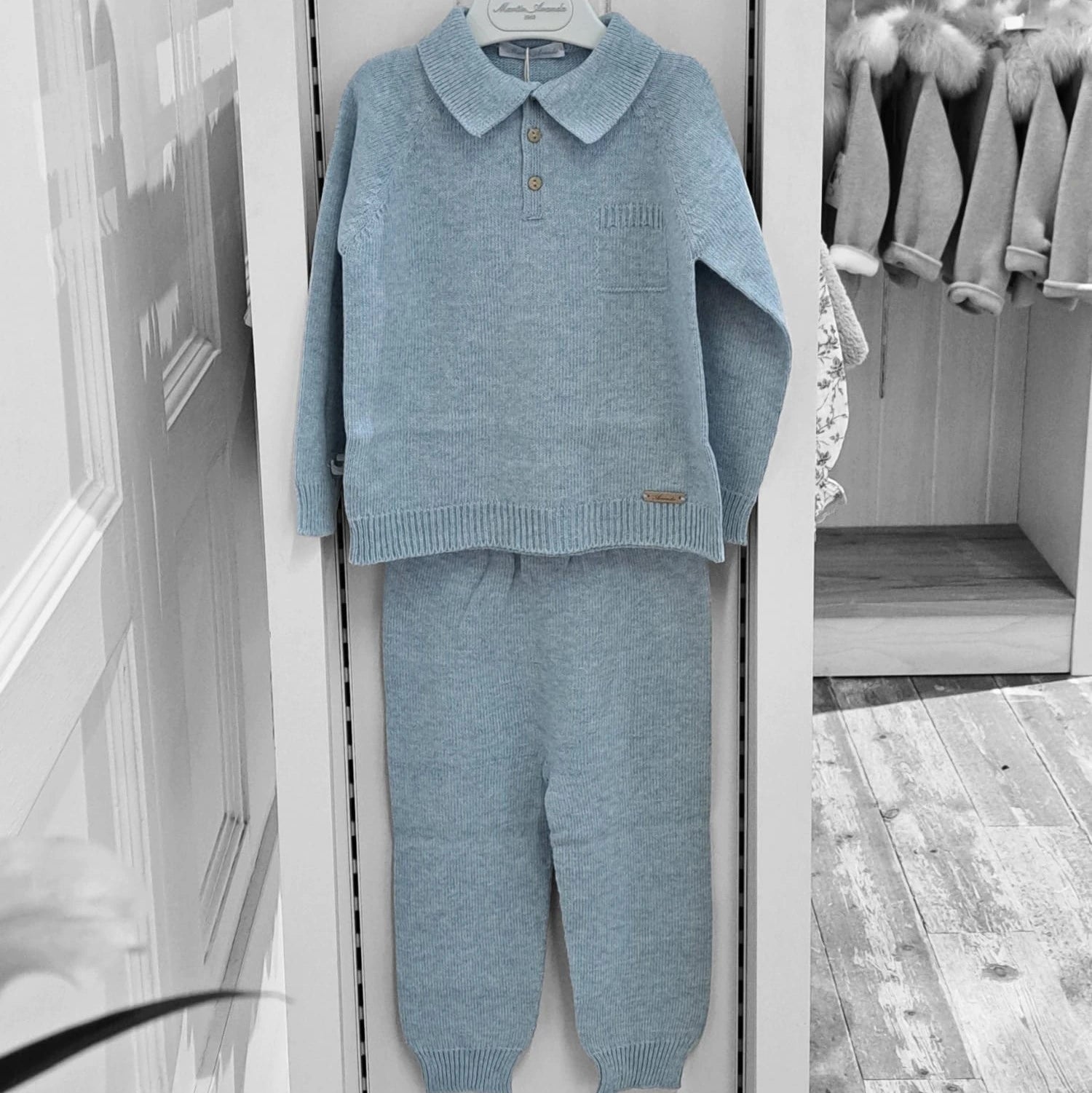 martin aranda boys sky knit lounge set