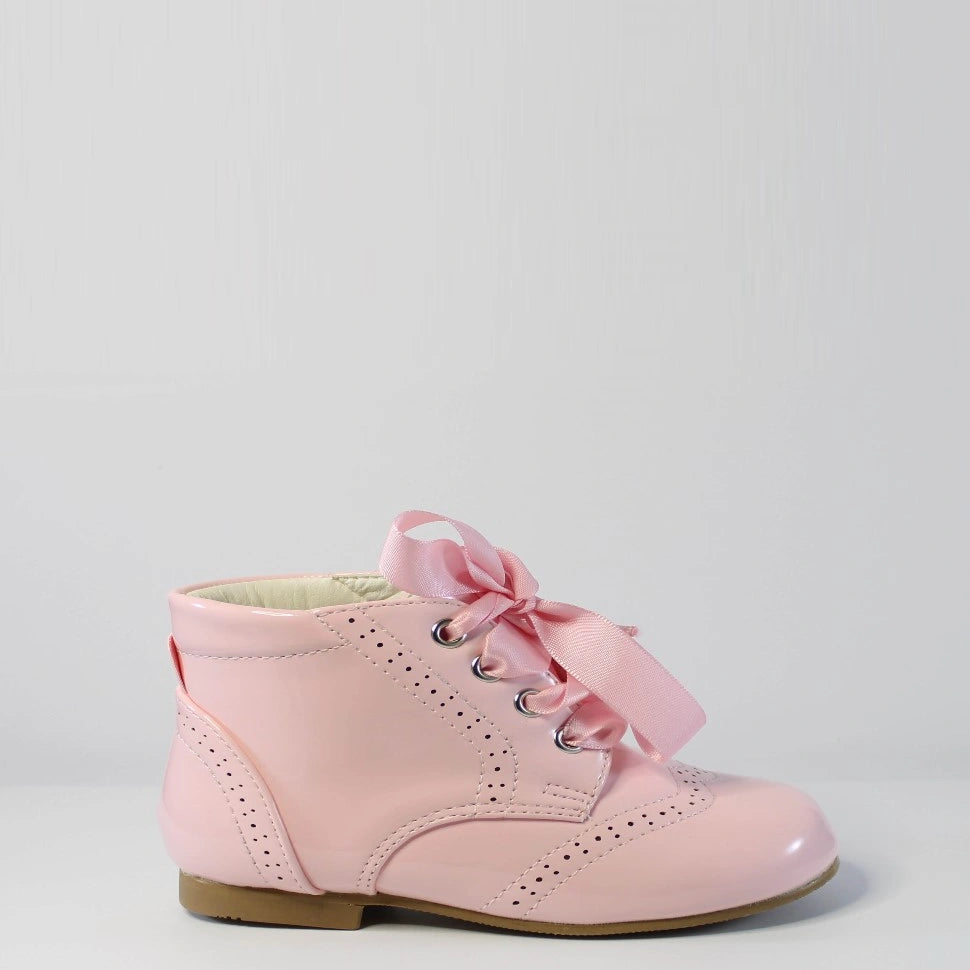 girls Pink Sevva Patent Boots