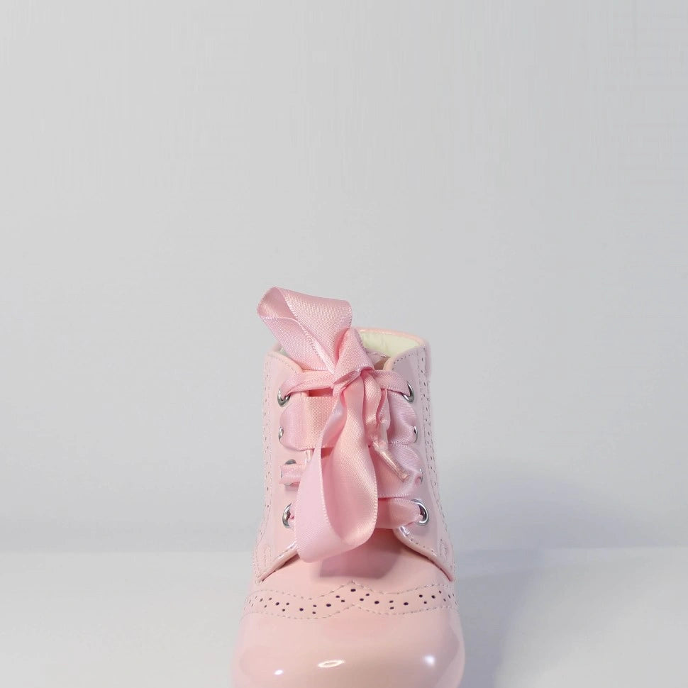 Pink Sevva Patent Boots from tors childrens wear