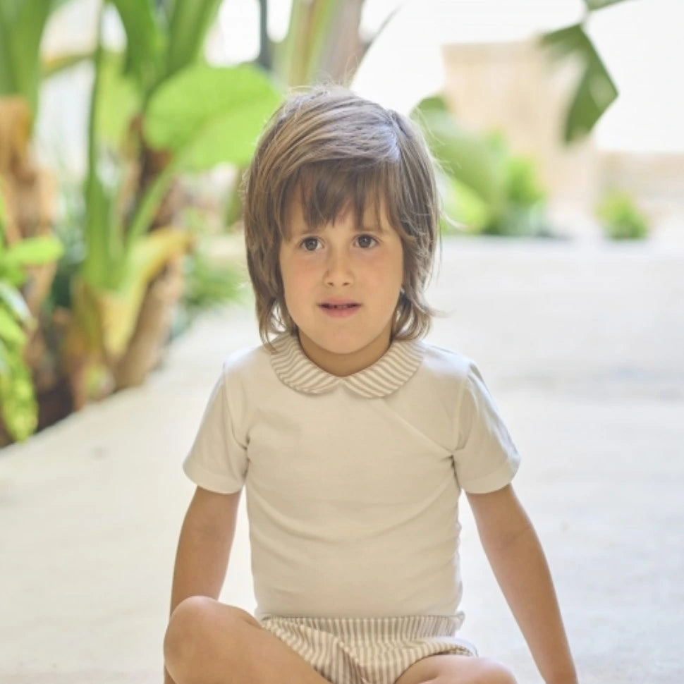 rapife camel stripe body suit and shorts set