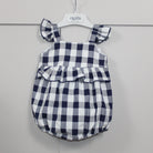 Rapife Navy check girls romper
