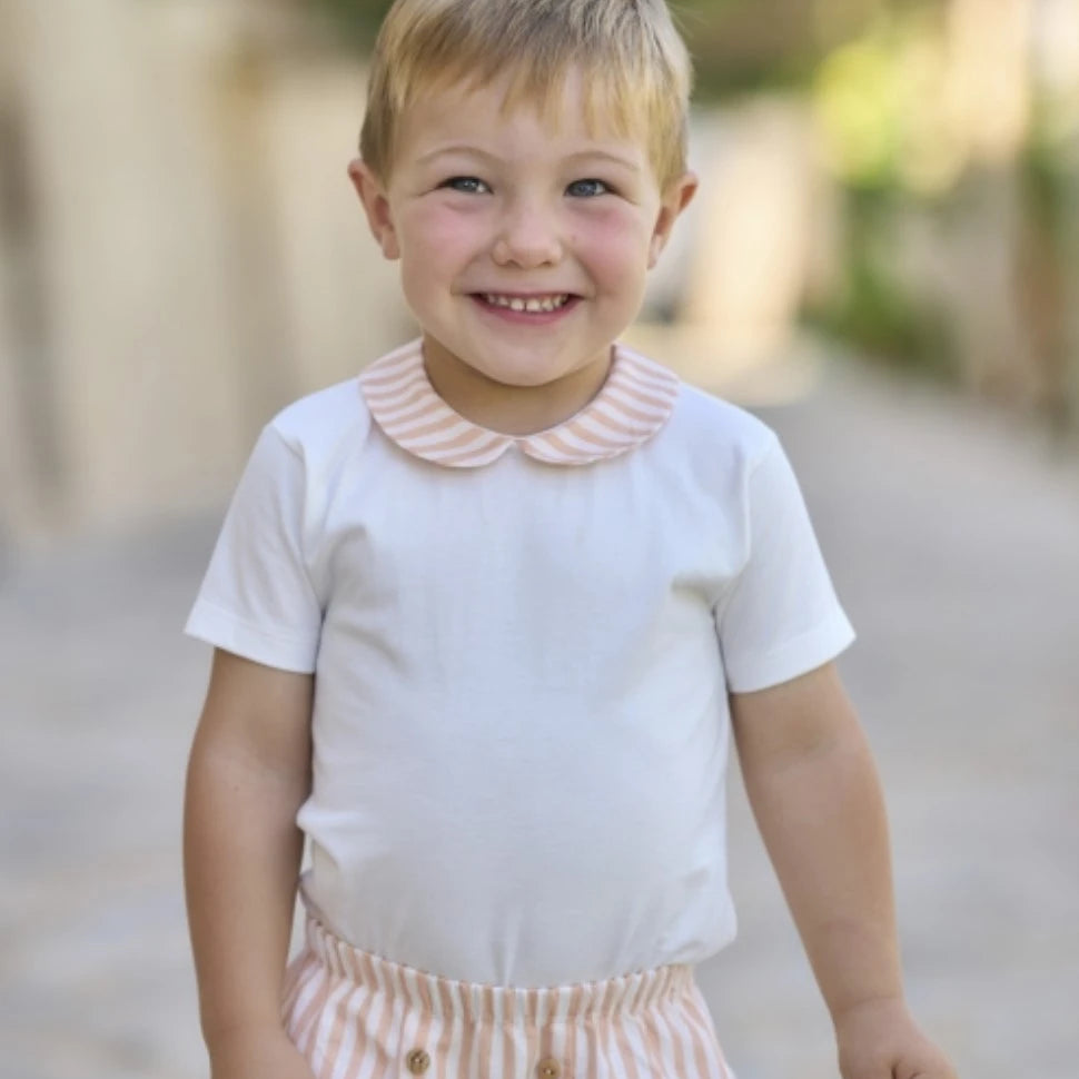 rapife orange stripe bodysuit and shorts set