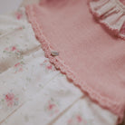 rigola half knit dress with floral print skirt