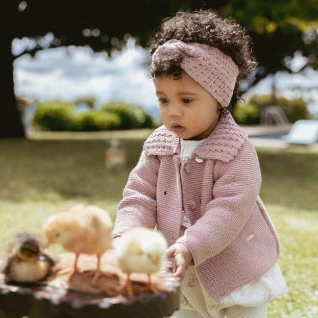 rigola pink knitted jacket