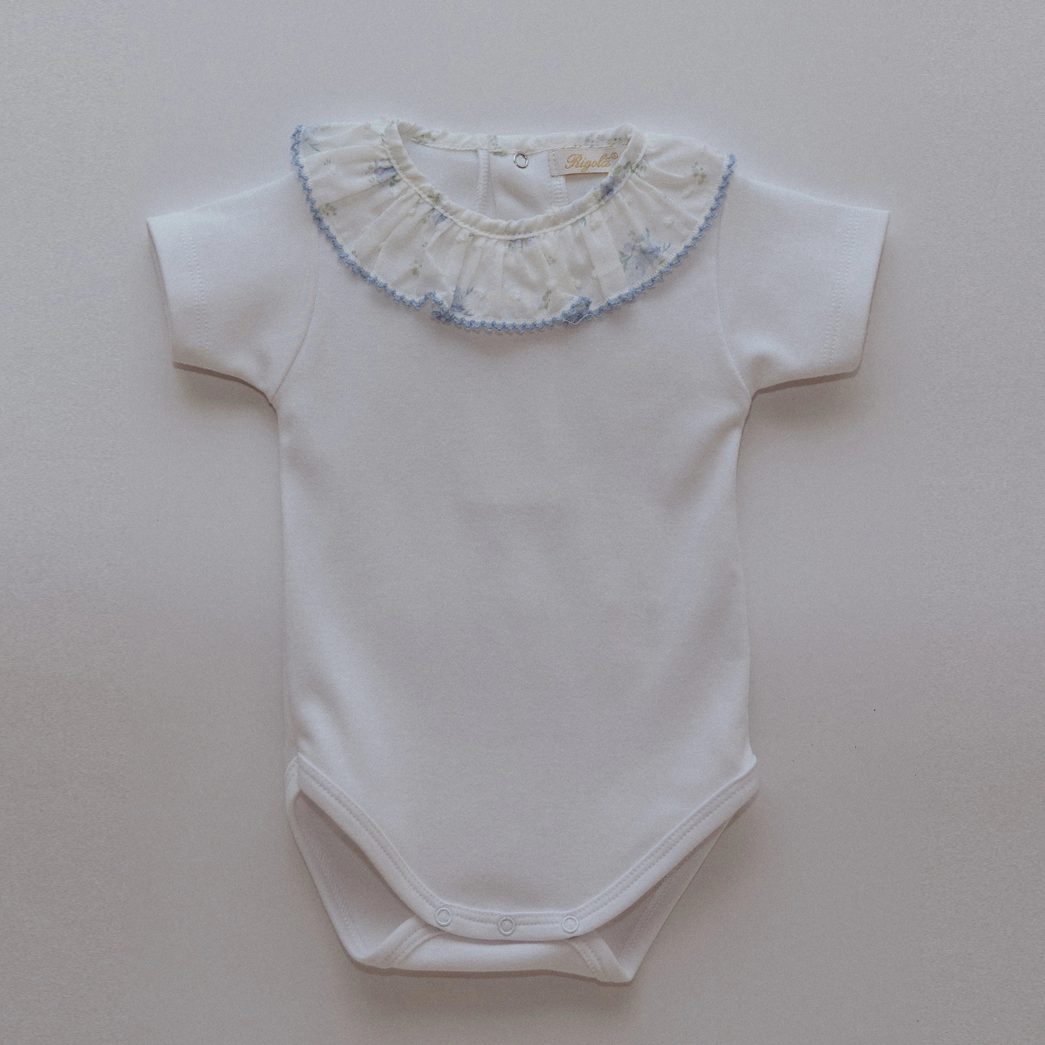 blue floral bodysuit and jam pants by rigola
