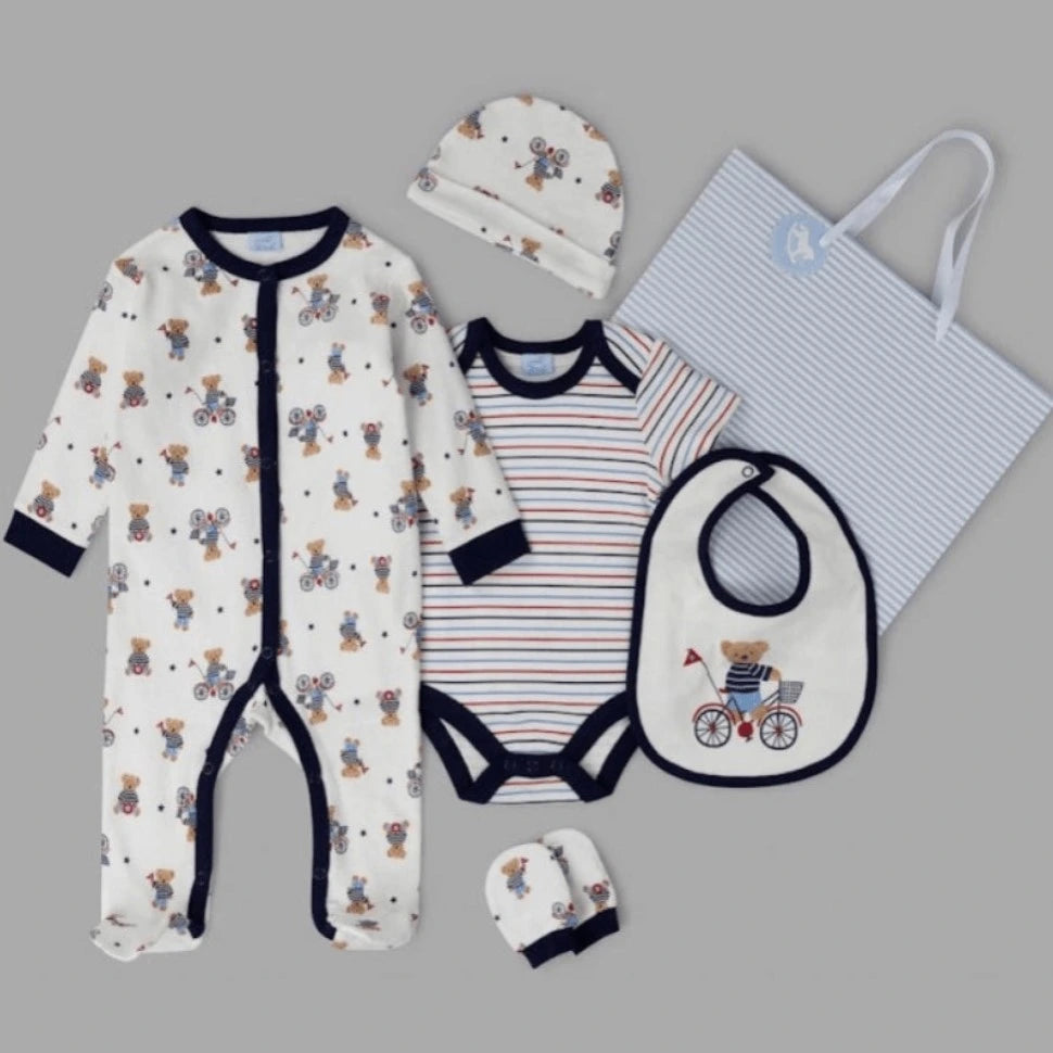 rock a bye baby 5 piece gift set for boys 