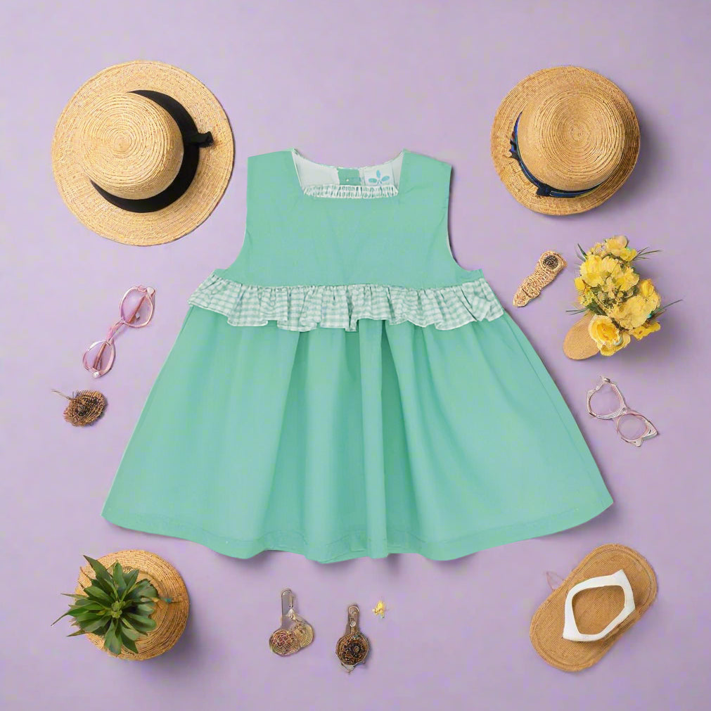 sardon green sleeveless summer dress