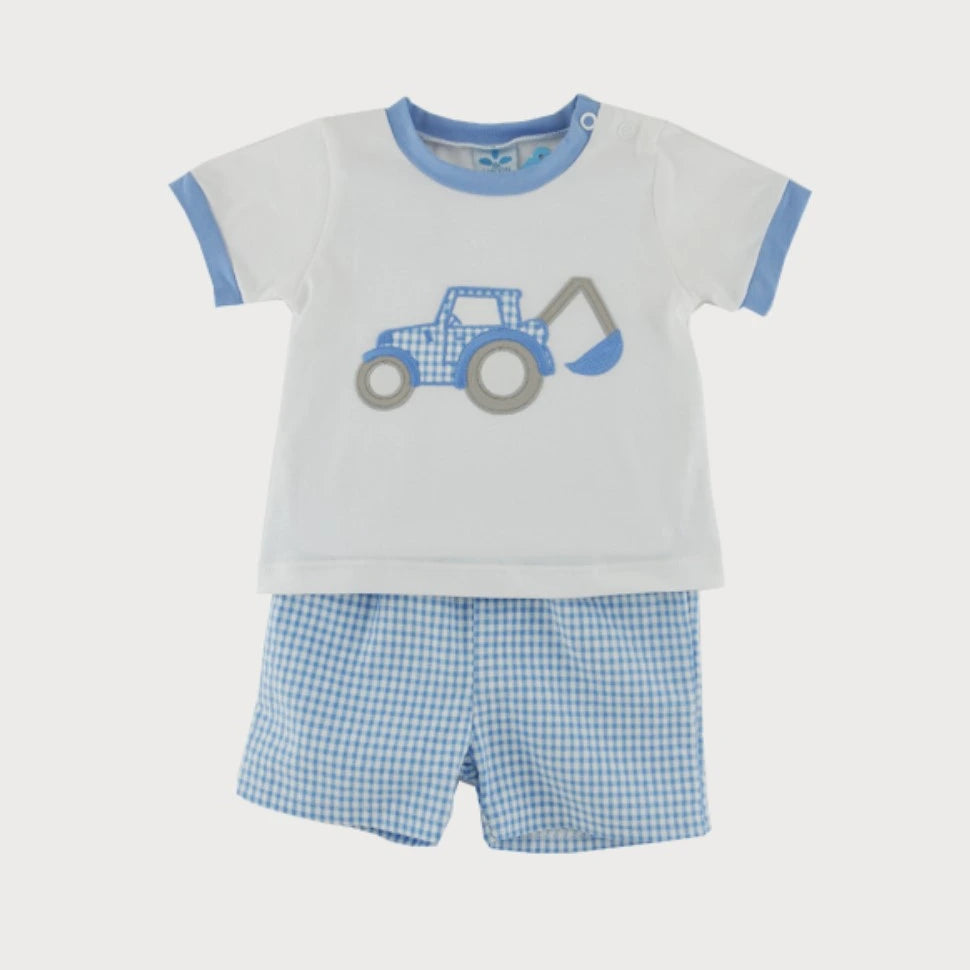 sardon boys tractor t shirt and shorts set