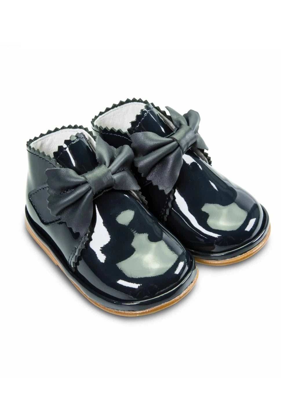 Sharon Navy Patent Boots - Tor's Children's Wear