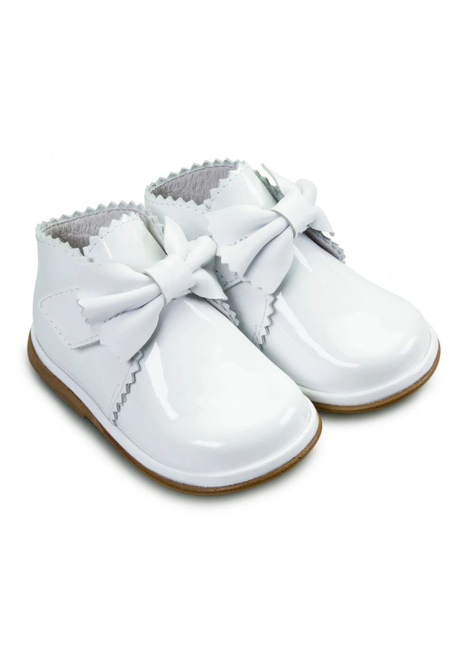 Sharon White Patent Boots - Tor's Children's Wear