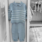 boys sky knit top and trousers